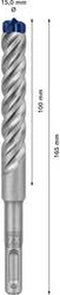 Bosch Accessories EXPERT SDS plus-7X 2608900127 Hamerboor 1 stuks 15.00 mm Gezamenlijke lengte 165 mm SDS-Plus 1 stuk(s