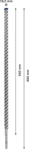 Bosch Accessories EXPERT SDS plus-7X 2608900140 Hamerboor 1 stuks 18.00 mm Gezamenlijke lengte 600 mm SDS-Plus 1 stuk(s
