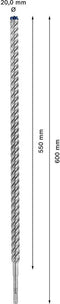 Bosch Accessories EXPERT SDS plus-7X 2608900144 Hamerboor 1 stuks 20.00 mm Gezamenlijke lengte 600 mm SDS-Plus 1 stuk(s