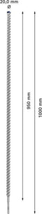Bosch Accessories EXPERT SDS plus-7X 2608900145 Hamerboor 1 stuks 20.00 mm Gezamenlijke lengte 1000 mm SDS-Plus 1 stuk(