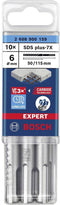 Bosch Accessories EXPERT SDS plus-7X 2608900159 Hamerboor 10-delig 6.00 mm Gezamenlijke lengte 115 mm SDS-Plus 10 stuk(