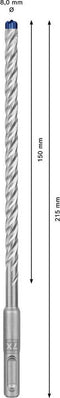 Bosch Accessories EXPERT SDS plus-7X 2608900168 Hamerboor 10-delig 8.00 mm Gezamenlijke lengte 215 mm SDS-Plus 10 stuk(