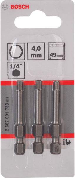Bosch BIT 1/4XH-TORS/IS 4.0 /3 49MM - 3 stuks
