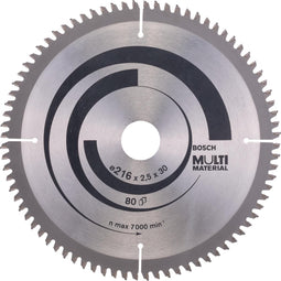 Bosch Cirkelzaagblad Multi Material - 216 x 30 x 2,5 mm - 80 tanden