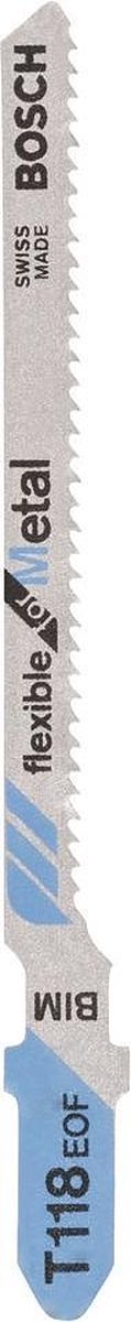 Bosch - Decoupeerzaagblad T 118 EOF Flexible for Metal - 3 stuks