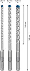 Bosch Expert SDS plus-7X boorset - 3-delige hamerboorset