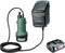 Bosch GardenPump 18 accu regentonpomp - Met 1 x 18 V accu en lader