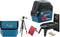 Bosch GCL 2-15 Kruislijnlaser met loodlijnfunctie in tas & statief (BT 150) - 15m