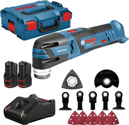 Bosch GOP 12V-28 12V Li-Ion Accu multitool set (2x 3.0Ah accu) + 12 delige accessoireset in L-Boxx