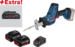Bosch GSA 18 V-LI C 18V Li-Ion accu reciprozaag set in L-Boxx (2x 5.0Ah & 1x 4.0 ProCORE accu) - snelwissel