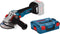 Bosch GWS 18V-10 SC SOLO 18V Li-Ion accu haakse slijper body in L-Boxx - koolborstelloos