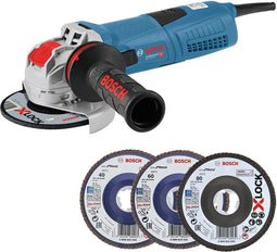 Bosch GWX 13-125 S X-LOCK Haakse slijper incl. lamellenschijven - 1300W - 125mm - variabel - softstart