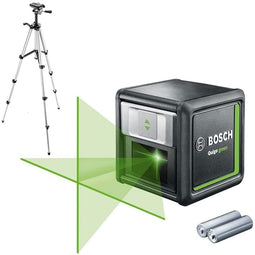 Bosch kruislijnlaser Quigo green met statief - groen - werkbereik: 12 meter, 2x batterijen