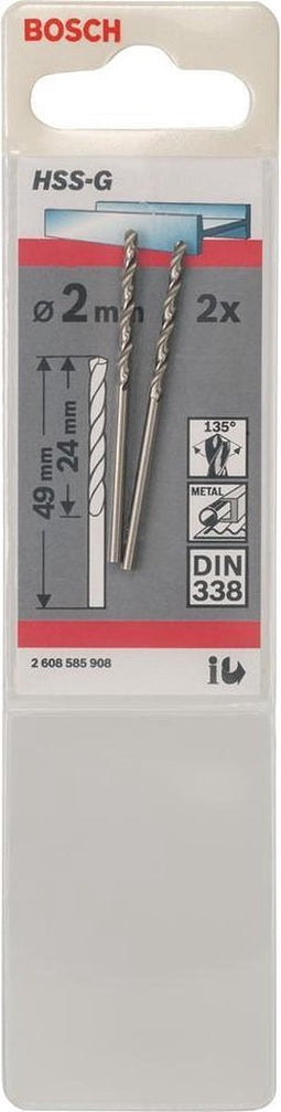 Bosch - Metaalboren HSS-G, Standard 2 x 24 x 49 mm