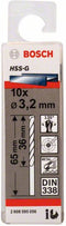 Bosch - Metaalboren HSS-G, Standard 3,2 x 36 x 65 mm