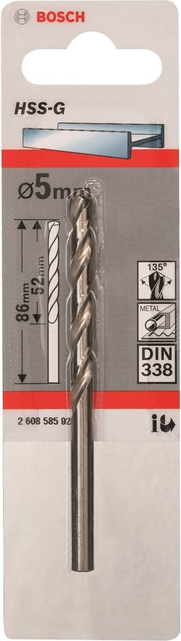 Bosch - Metaalboren HSS-G, Standard 5 x 52 x 86 mm