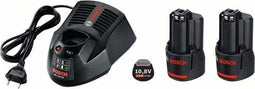 Bosch Professional Accu Click & Go 12 V Starterset (2 x 2,5 Ah + lader AL 1130 CV)