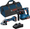 Bosch Professional Accu Combiset 18V GWS 18V-7 + GBH 18V-22 + 2 X 4,0 AH + GAL 18V-40 (C) - 0615A50037