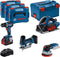 Bosch Professional Accu Toolkit 4-delig 18V GSR+GKT+GST+GEX in L-Boxx - 0615990N36
