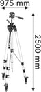Bosch Professional BT 250 - Meetgereedschap Statief - Werkhoogte tot 250 cm - 1/4