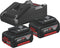 Bosch Professional GBA 18V Gereedschapsaccu en lader - 2x GBA 18V 4.0 Ah accu - GAL 18V-40 lader