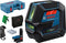 Bosch Professional GCL 2-50 G Kruislijnlaser Groen + DK 10 Plafondklem in Koffer - 0601066M02