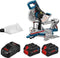 Bosch Professional GCM 18V-216 Accu afkortzaag - BITURBO - Met 2x 18V (8.0Ah) accu en lader