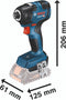 Bosch Professional GDR 18V-200 06019J2106 Accu-draaislagmoeraanzetter 18 V Li-ion Zonder accu, Incl. koffer, Brushless