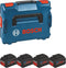 Bosch Professional Gereedschapsaccu Accuset - BITURBO - 4 x ProCORE18V 5.5 Ah - in L-BOXX