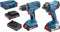 Bosch Professional Gereedschapscombiset - GSR 18V-21 accuschroefboormachine - GDR 18V-160 slagschroevendraaier - Met 2x 2.0Ah accu - in L-boxx