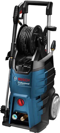 Bosch Professional GHP 5-75 X - Hogedrukreiniger - Inclusief Bosch-pistool, verstelbare 3-in-1 spuitlans, 5 m kabel, 10m rubberstaal versterkte hogedrukslang en rotatielans