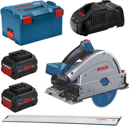 Bosch Professional GKT 18V-52 GC Invalcirkelzaagmachine - BITURBO - Met 2x 18V accu's (5.0 Ah) en lader - in L-Boxx