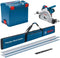 Bosch Professional GKT 55 GCE Invalzaag Ø165 1400W + 2x Geleiderail in L-BOXX - 0615990M9B