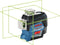 Bosch Professional GLL 3-80 CG - 360° Kruislijnlaser - Inclusief 12V accu - Snel-lader - Laserrichtbord - Universele houder - Tas - Koffer