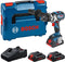 Bosch Professional GSB 18V-110 C Accu klop-/schroefboormachine Bluetooth 18V ProCore 4.0Ah (3x) in L-Boxx - 0615A5002X