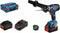 Bosch Professional GSB 18V-150 C Schroefklopboormachine - BITURBO - Met 2x 18 V accu's (8.0 Ah) en lader - in L-Boxx