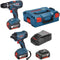 Bosch Professional GSR 18V-28 Accuboormachine + GDR 18V-160 Slagschroevendraaier | 3 accu's in L-Boxx | 4.0Ah accu's
