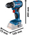 Bosch Professional GSR 18V-45 Accu Schroefboormachine 18V Basic Body in L-Boxx - Accu en Lader niet meegeleverd