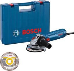 Bosch Professional GWS 12-125 Haakse slijper 125mm 1200W in koffer + diamantschijf - 06013A6102
