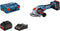 Bosch Professional GWX 18V-15 C Haakse slijper - BITURBO - Met 2x 18V accu (8.0 Ah) en lader - in L-Boxx