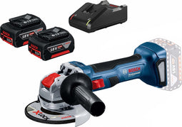 Bosch Professional GWX 18V-7 06019H9105 Haakse accuslijper 125 mm Incl. 2 accus, Incl. koffer, Brushless 700 W 18 V 4.0 Ah