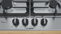 Bosch Serie 6 PCH6A5B90 kookplaat Zwart, Roestvrijstaal Ingebouwd Gaskookplaat 4 zone(s)