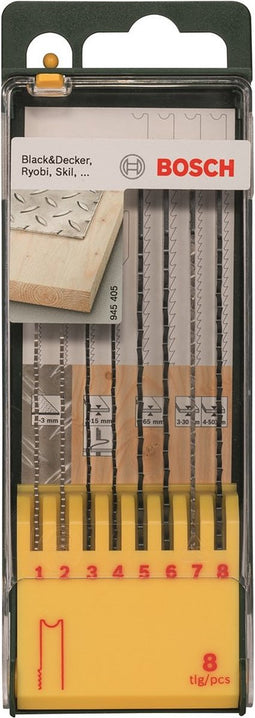 Bosch Set zaagbladen voor hout - U schacht - 8-delig