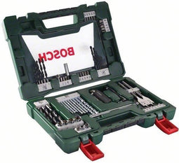 Bosch V-Line Boorset - 68-delig - Voor hout, metaal en steen - Met mes, magnetisch uitschuifbare pen en haakse multifunctionele bithouder