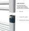 Bosch - Warmtestraler, Heat Radiator 4500 - Elektrische badkamerverwarming, afmetingen 1420x600 mm, 900 Watt, met handdoekhouder en ingebouwde thermostaat, wit