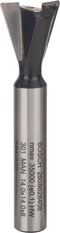 Bosch - Zwaluwstaartfrezen 8 mm, D1 14,3 mm, L 12,7 mm, G 48 mm, 15°