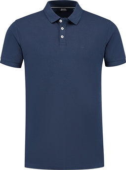 Boston Brothers Polo - Geweven - maat S - Navy Blauw
