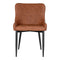 Boston Dining Chair - Chair In Vintage Brown Pu With Black Legs