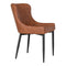 Boston Dining Chair - Chair In Vintage Brown Pu With Black Legs