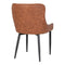 Boston Dining Chair - Chair In Vintage Brown Pu With Black Legs